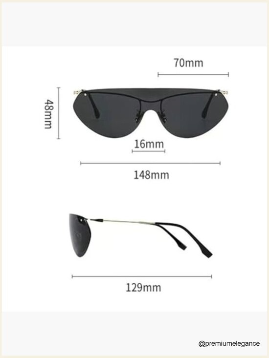 Vintage Oversized Square Shield Sunglasses UV400 Protection Unisex